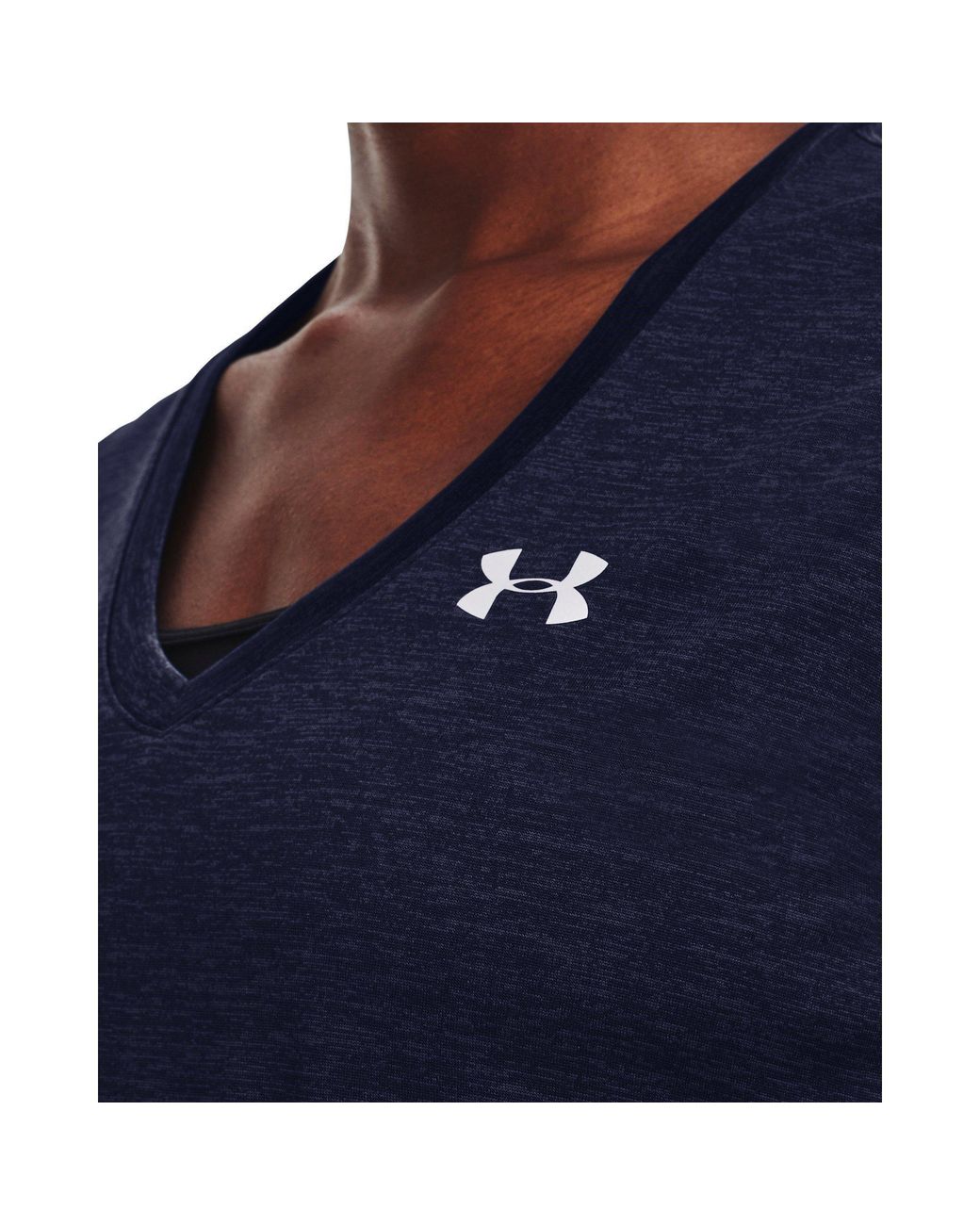 Under Armour Blue Tech Twist V-Neck Short Sleeve