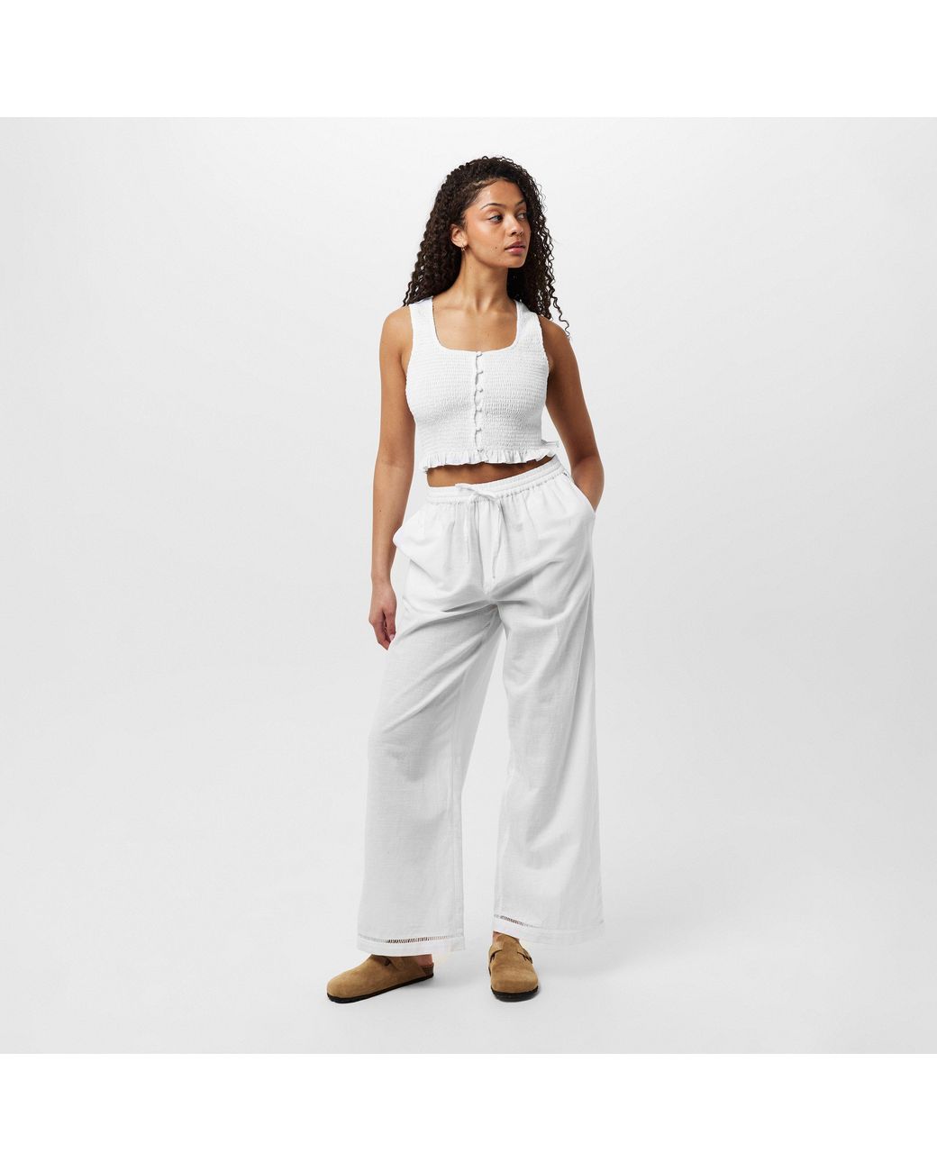 Jack Wills White Linen Trousers