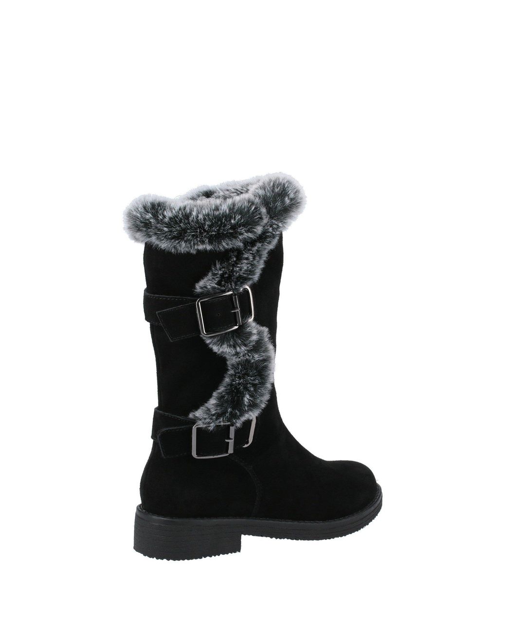 Hush Puppies Black Megan Suede Mid Boots