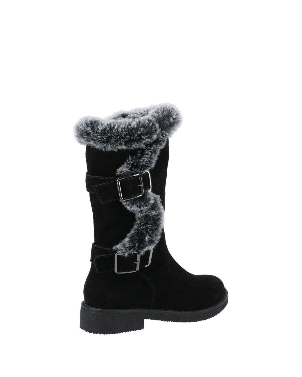 Hush Puppies Black Megan Wide Ankle Boots