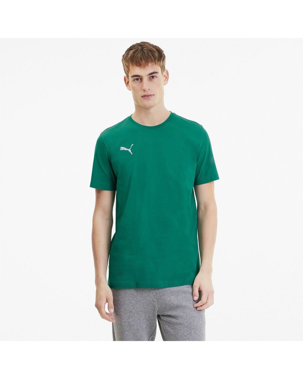 PUMA Green Teamgoal 23 Regular Fit T-Shirt for men