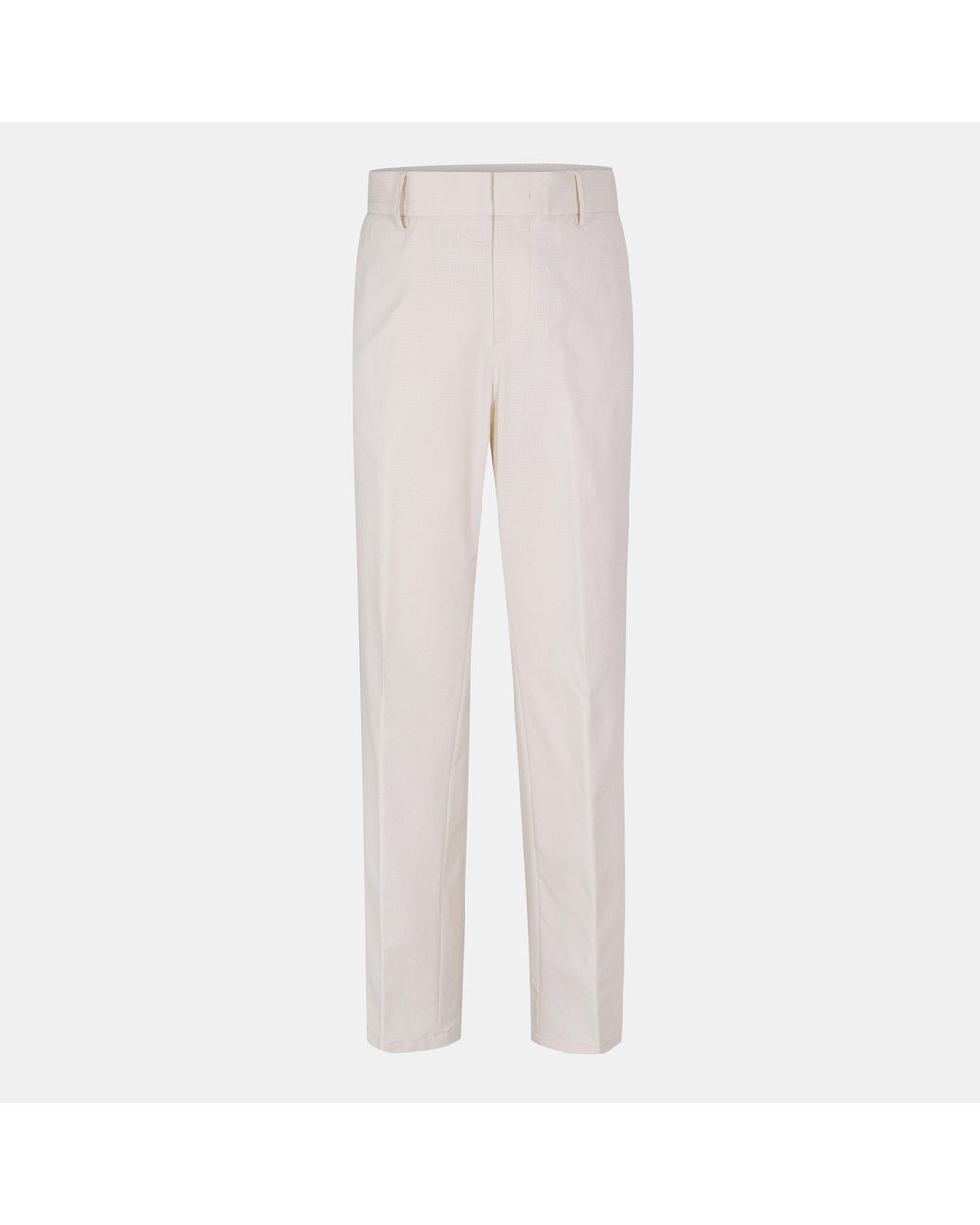 Boss White Straight Leg Trousers for men