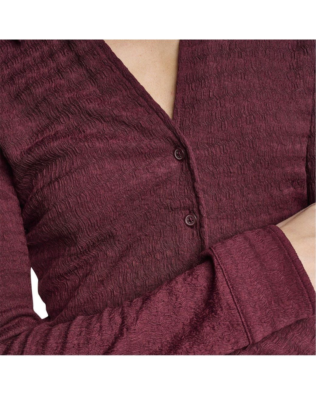 DKNY Petite Fitted Collared Neck Top