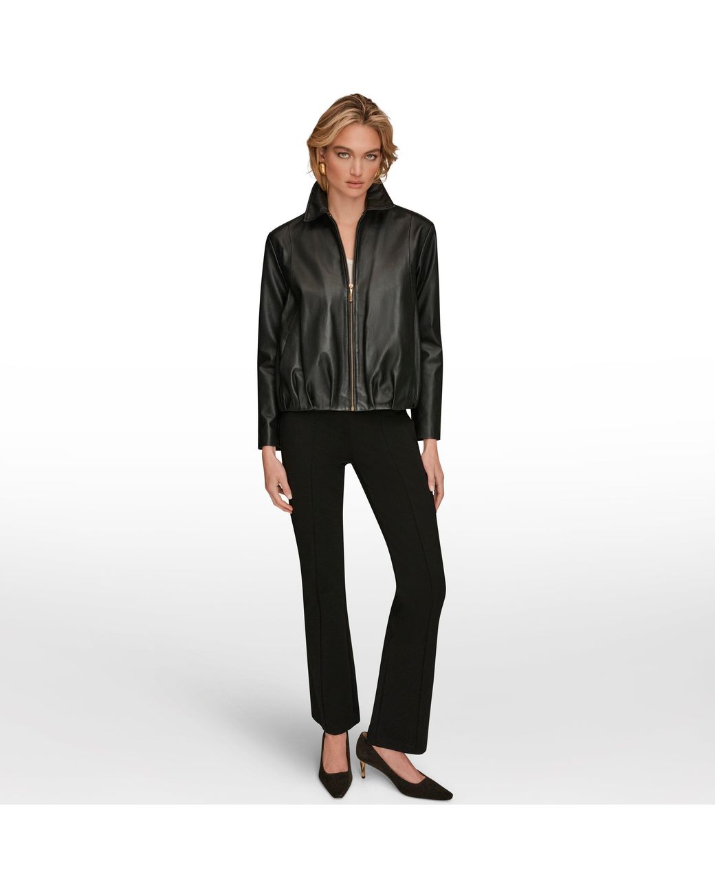 Donna Karan Black Leather Jacket