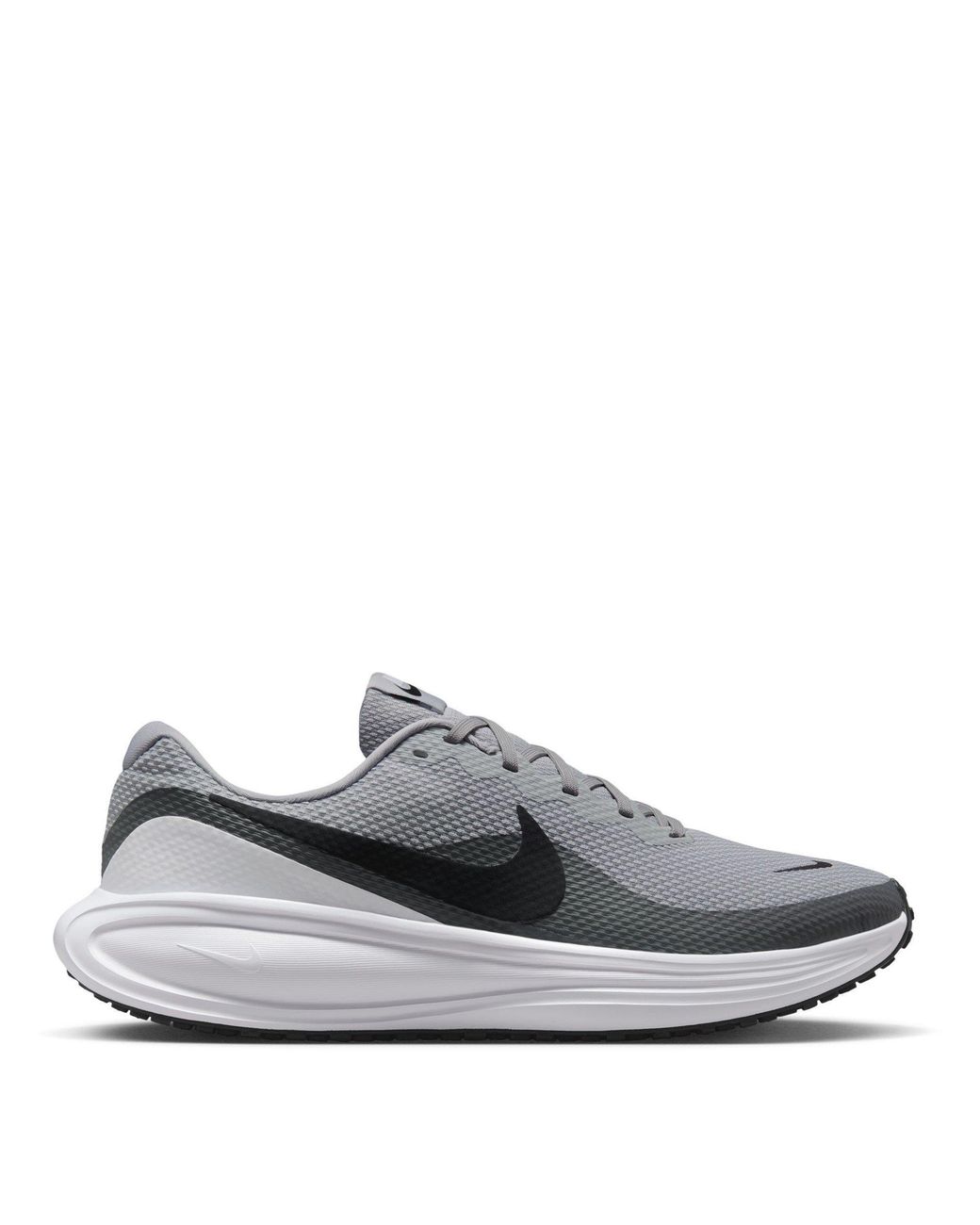Nike Gray Revolution 8 Road Running Shoes for men