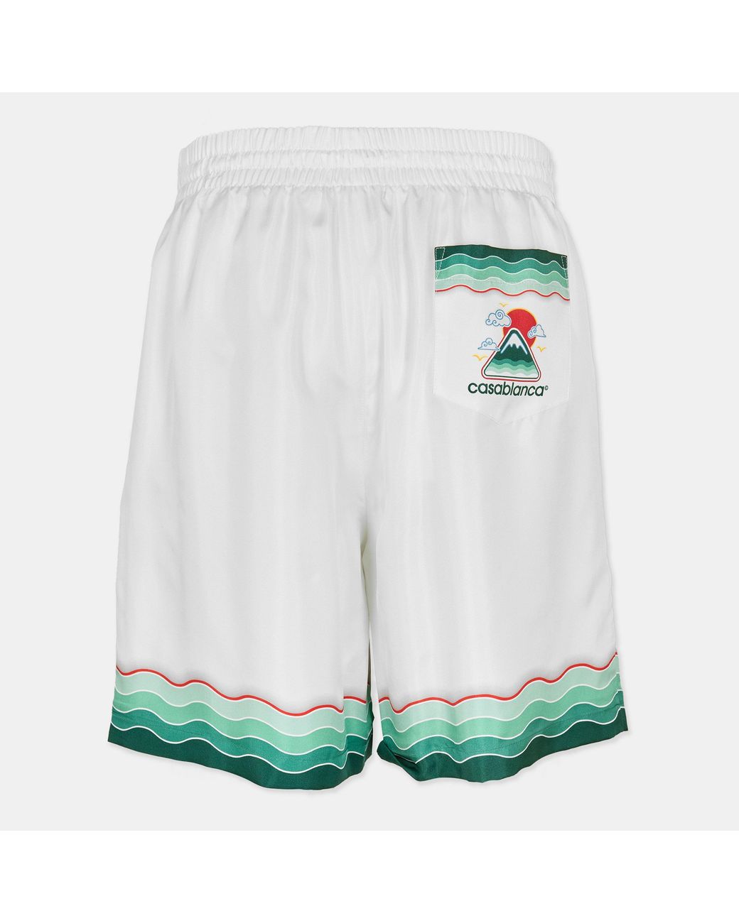 Casablanca White Mount Woven Tracksuit Shorts for men