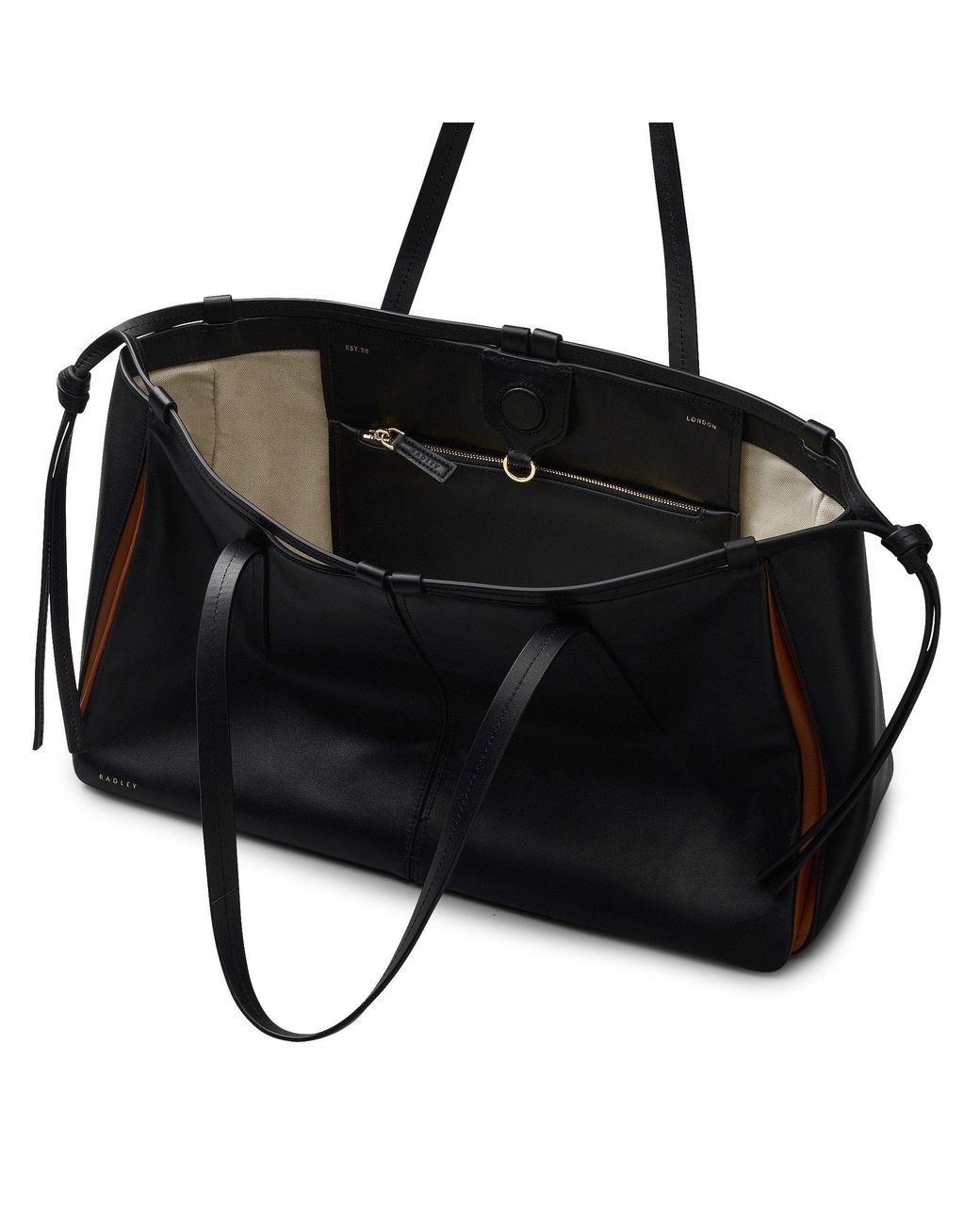 Radley Black The Connaught Leather Shoulder Strap Tote Bag
