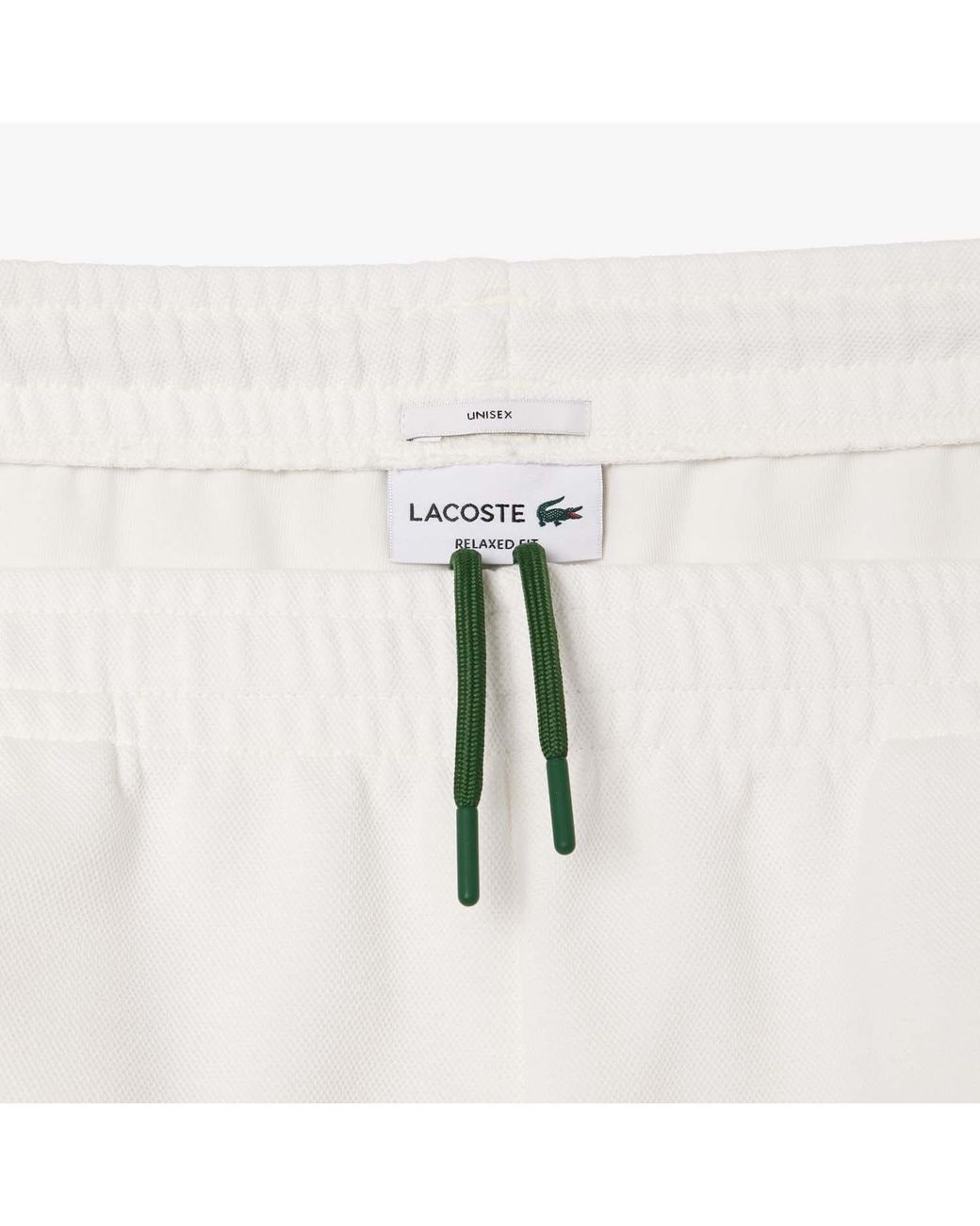 Lacoste White Relaxed-Fit Piqué Sweatpants for men