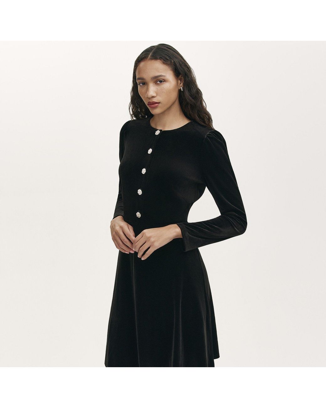 Finery London Black Rae Mini Dress