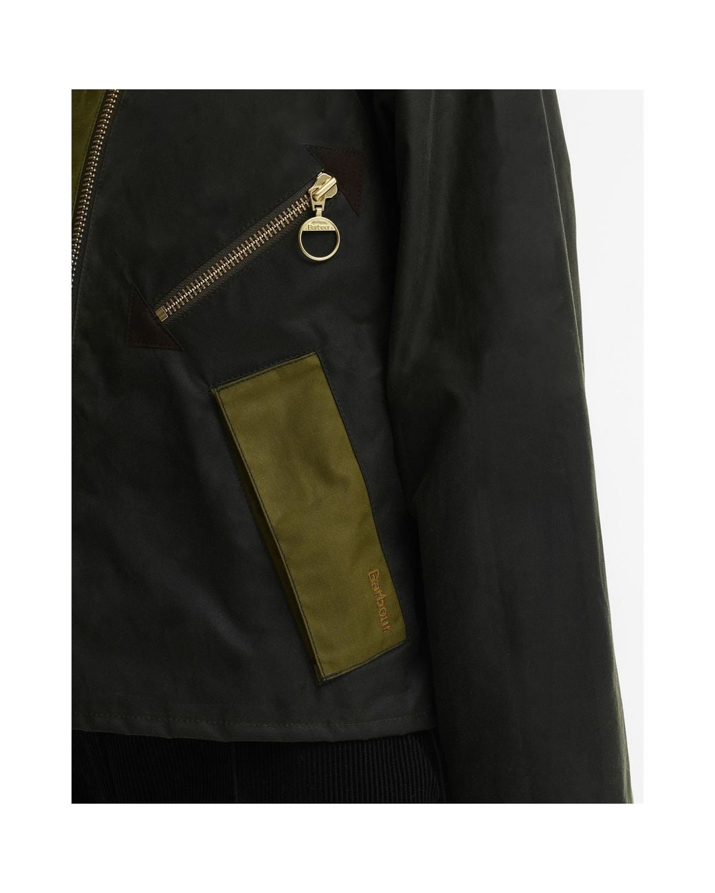 Barbour Green Arlene Cotton Long Sleeve Full Zip Wax Jacket