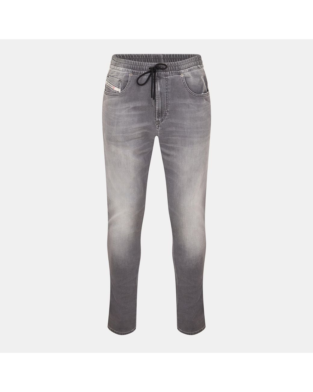 DIESEL Gray Wide Leg Relaxed Fit Jeans for men