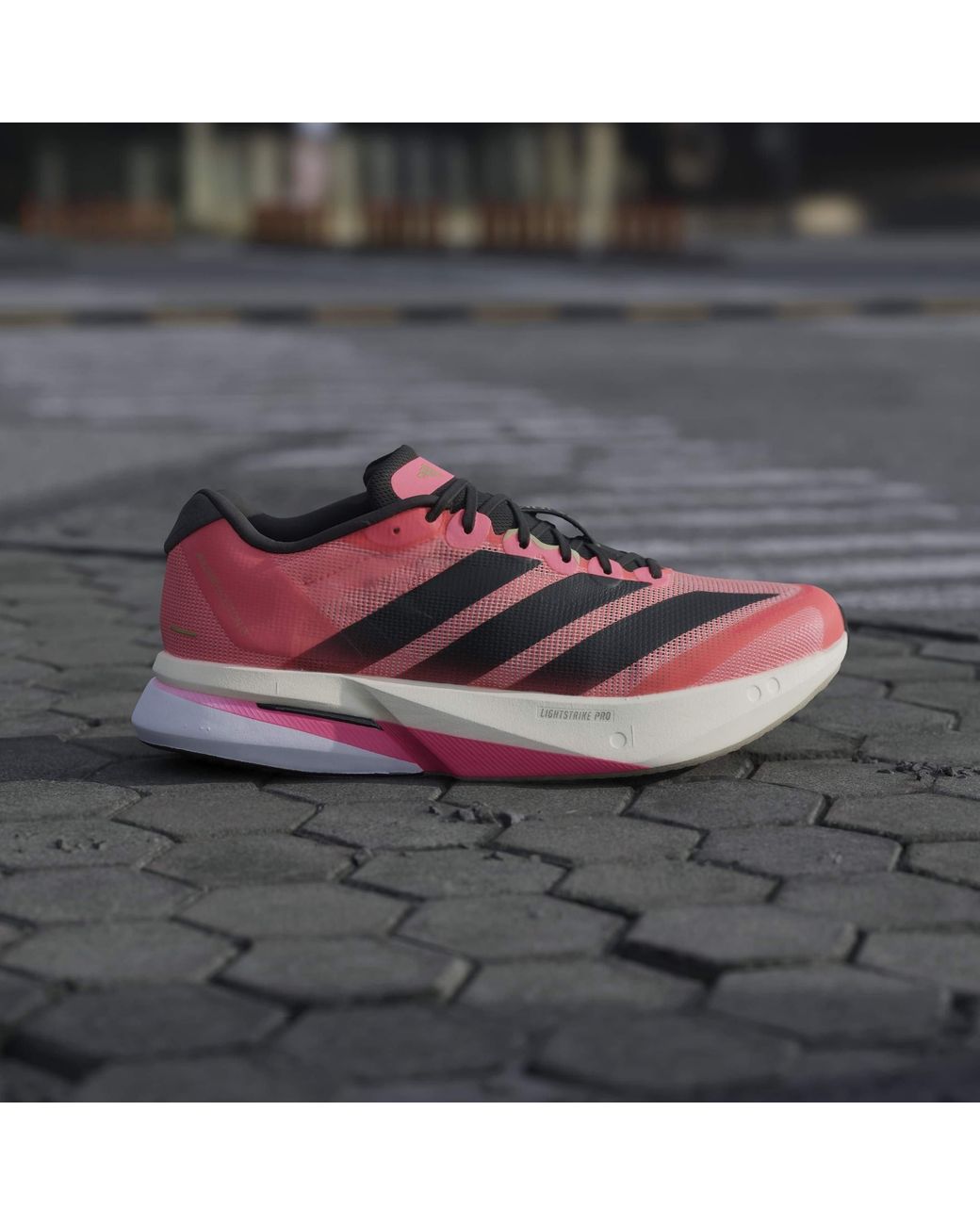 Adidas Red Adizero Boston 13 Road Running Shoes for men