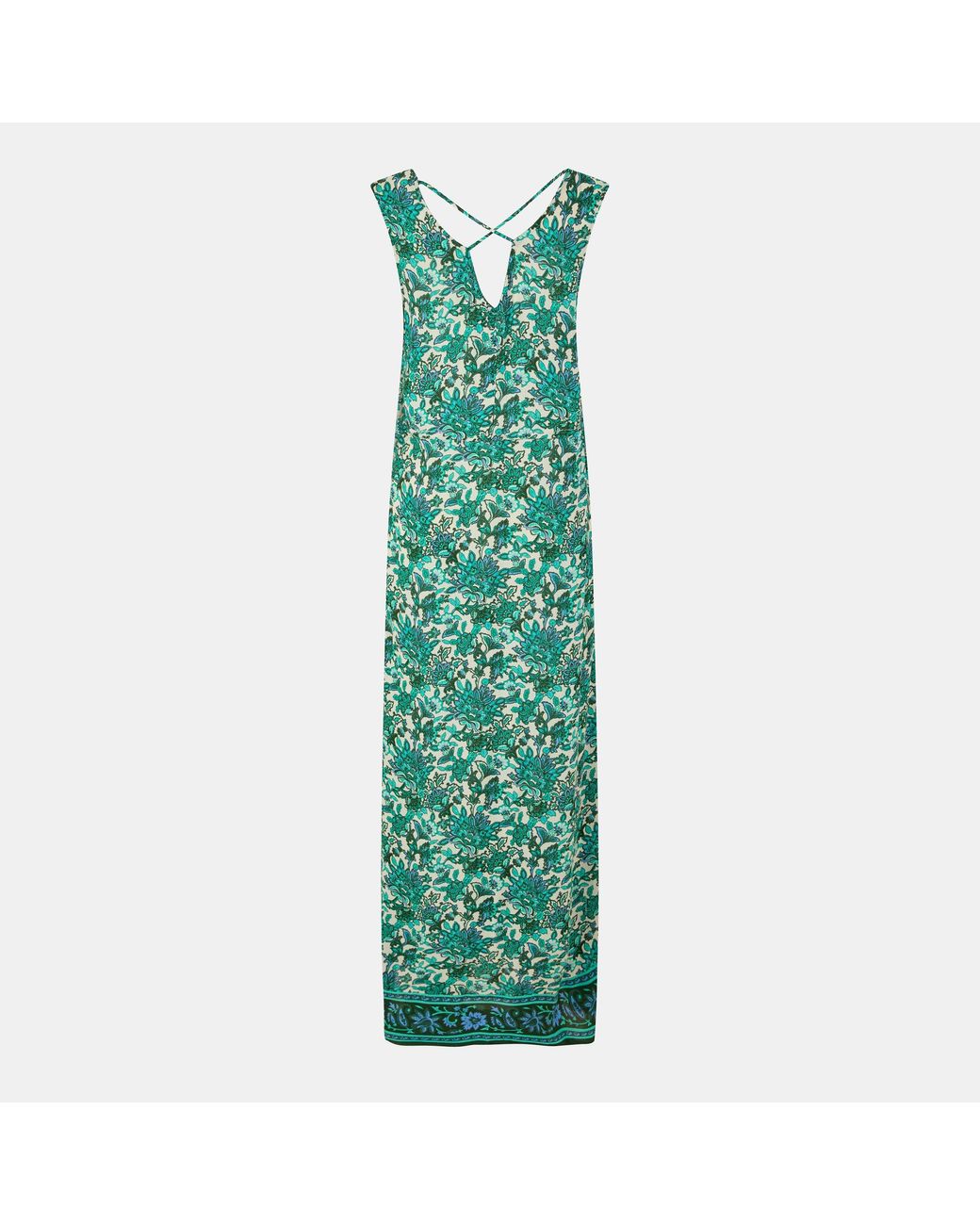 Vero Moda Green Anna Tie Maxi Dress