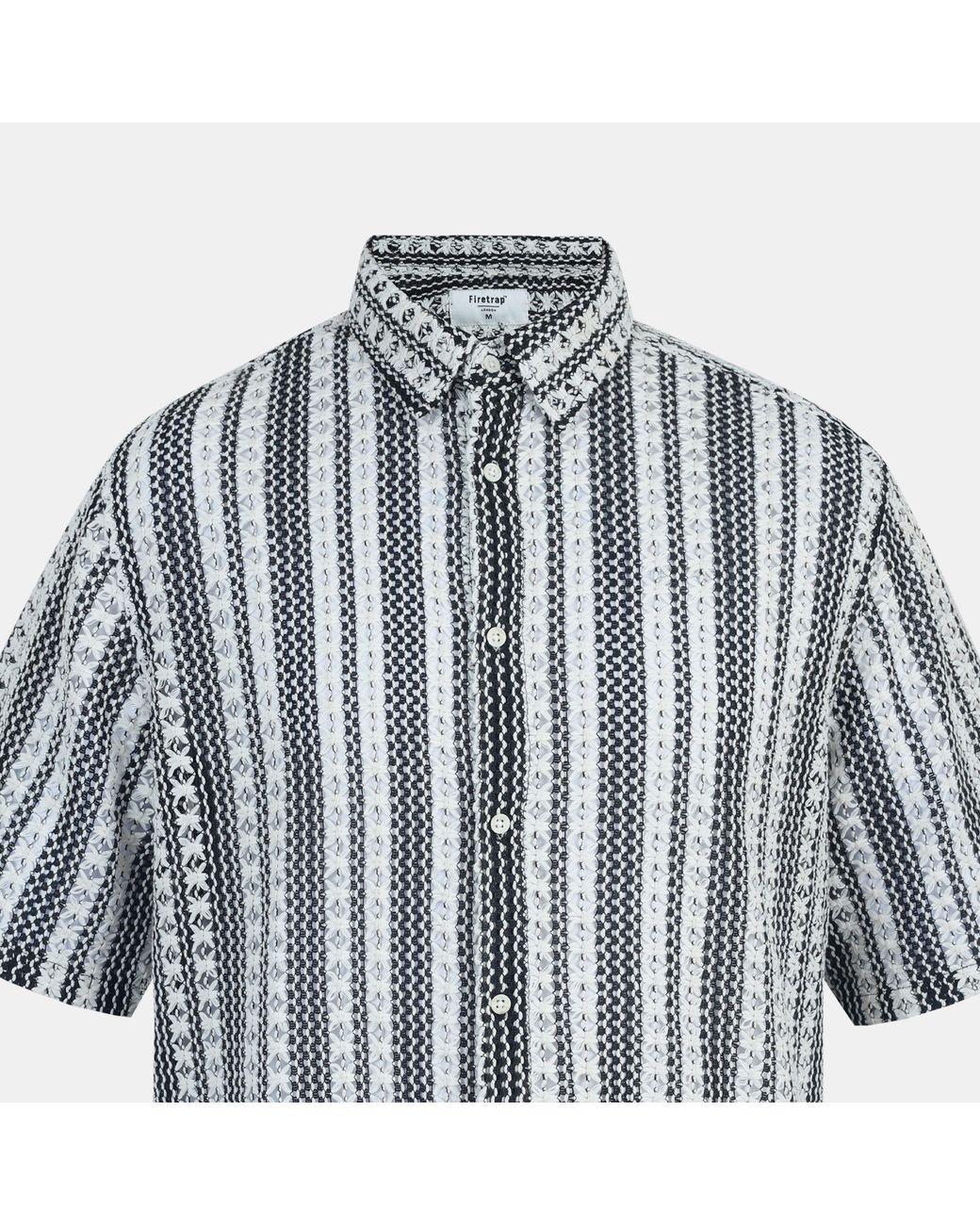 Firetrap Pink Short-Sleeve Patterned Shirt for men