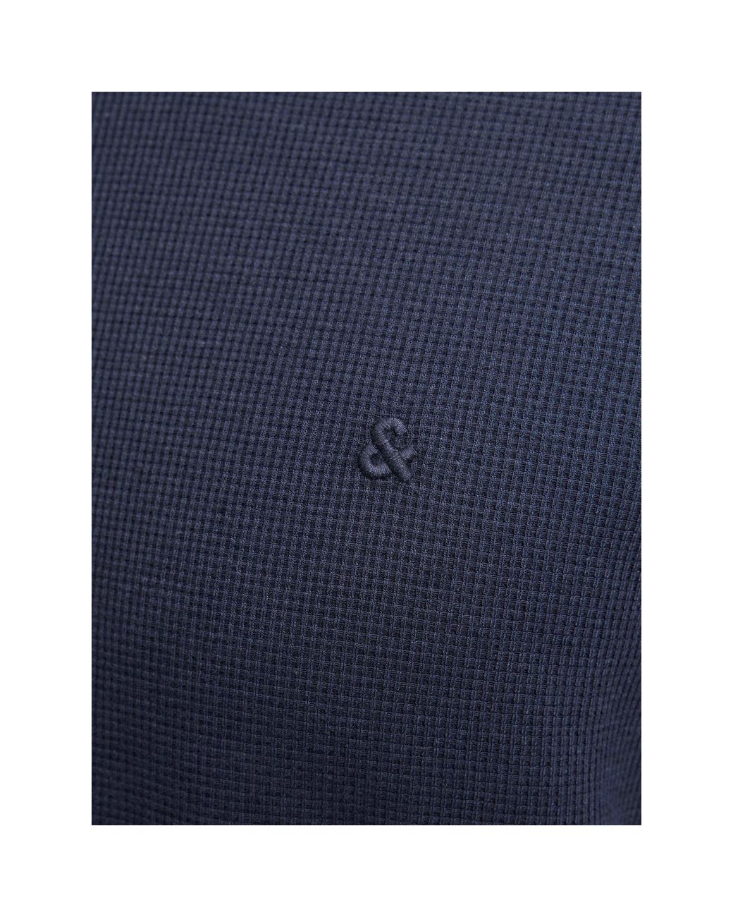 Jack & Jones Blue Austin Zip Polo Plus Size for men