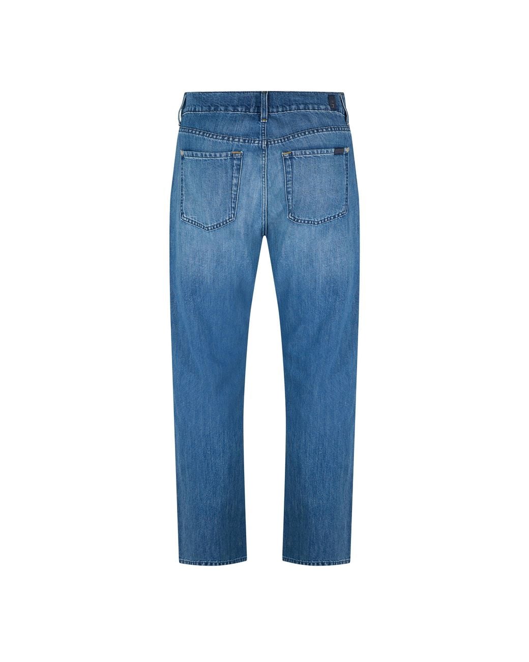 7 For All Mankind Blue Straight Leg Jeans for men