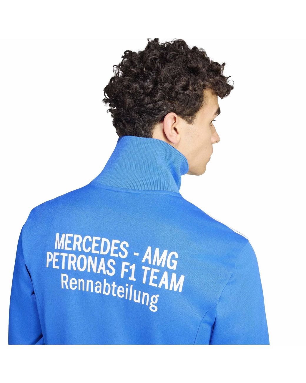 Adidas Originals Blue Wonder Mercedes-Amg Petronas F1 Slim-Fit Tracksuit Top for men