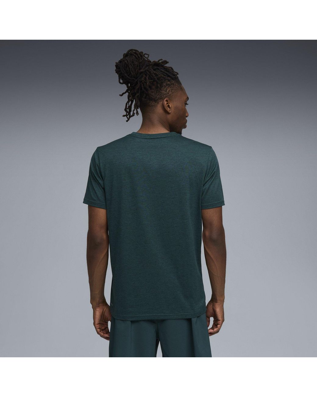 PUMA Blue Tad Short Sleeve Performance Gym Top for men
