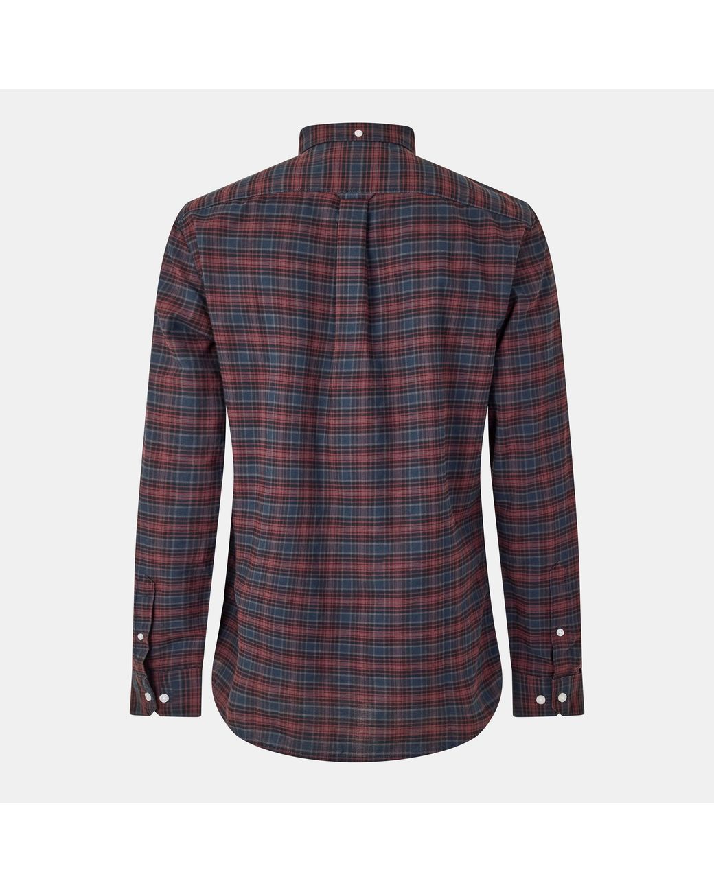 Farah Blue Carway Long-Sleeve Patterned Shirt for men