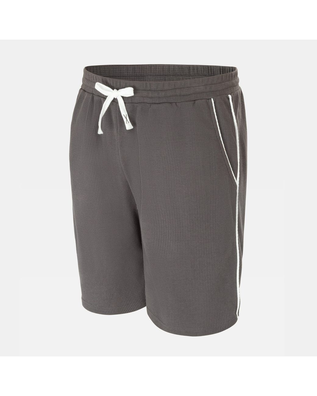 Fabric Gray Waffle Shorts for men
