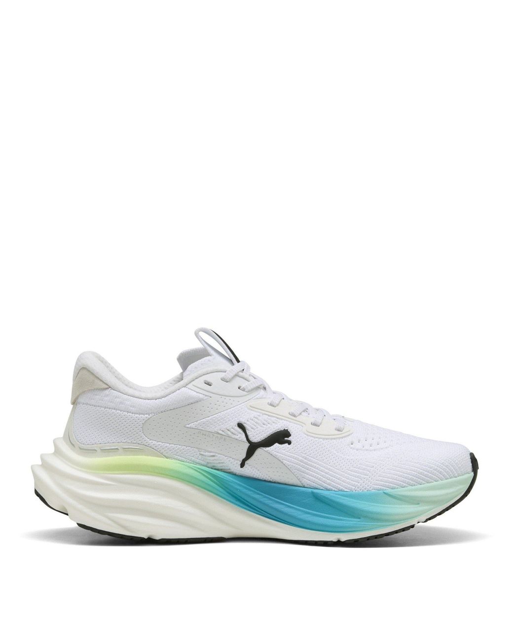 PUMA White Magnify Nitro 3 Running Shoes