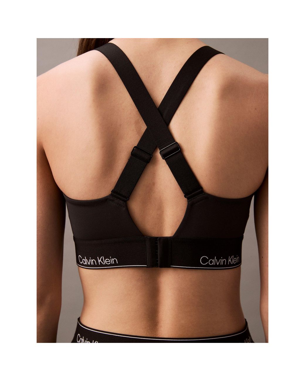Calvin Klein Blue High Impact Non Wired Moisture Wicking Sports Bras