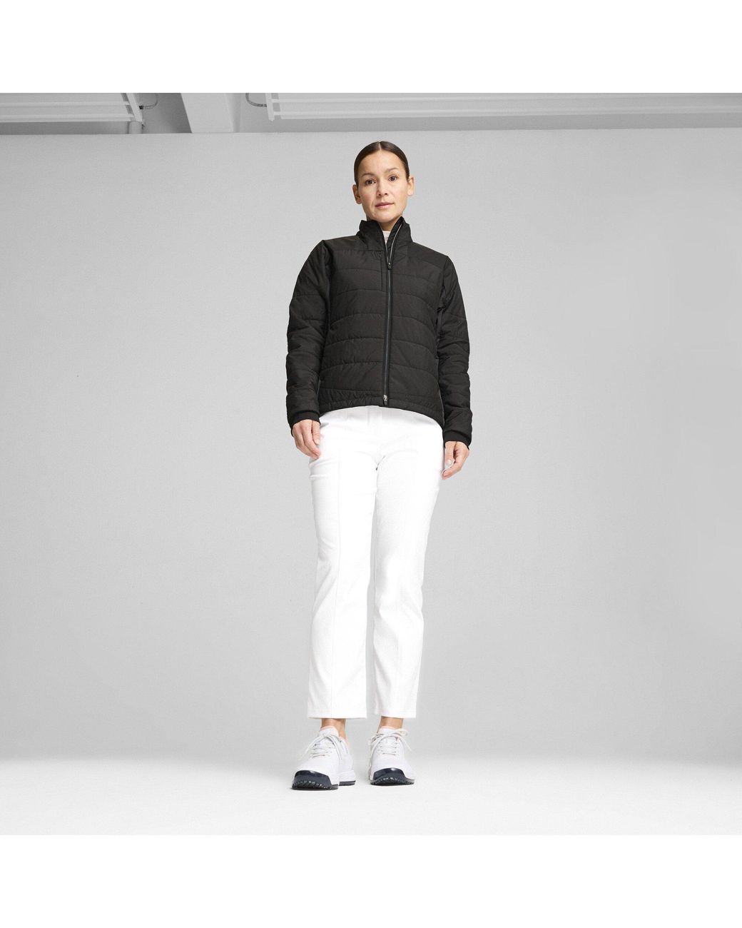 PUMA Black Kyley Quilted Performance Golf Jacket