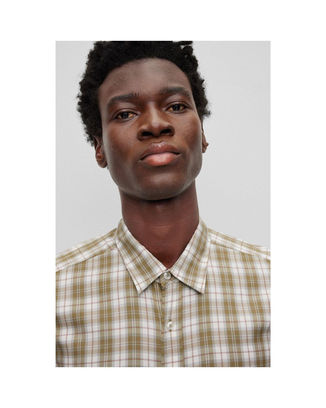 Boss Gray S-Liam-Kent-C1-233 Plain Long-Sleeve Shirt for men
