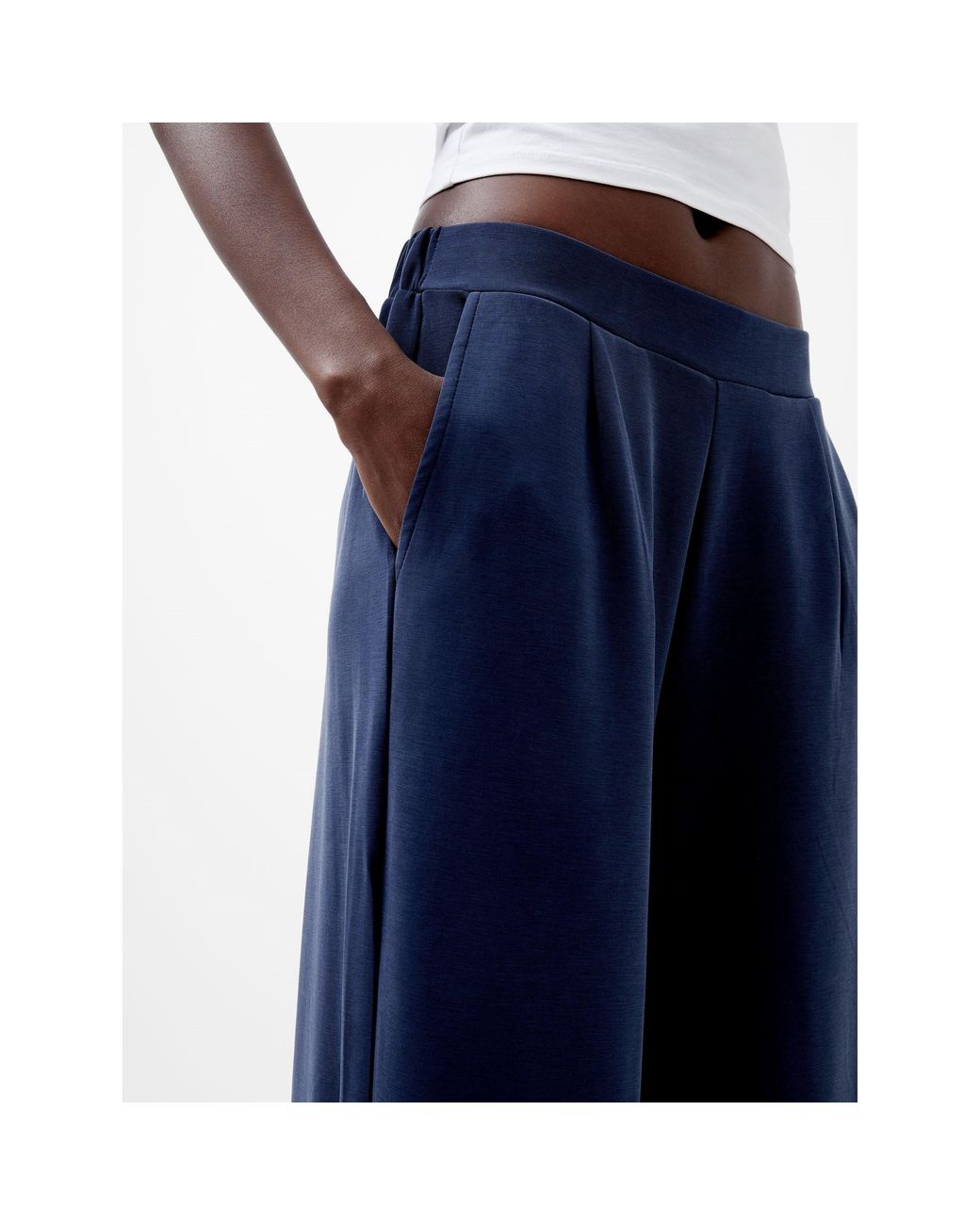 French Connection Blue Wide Leg Trousers