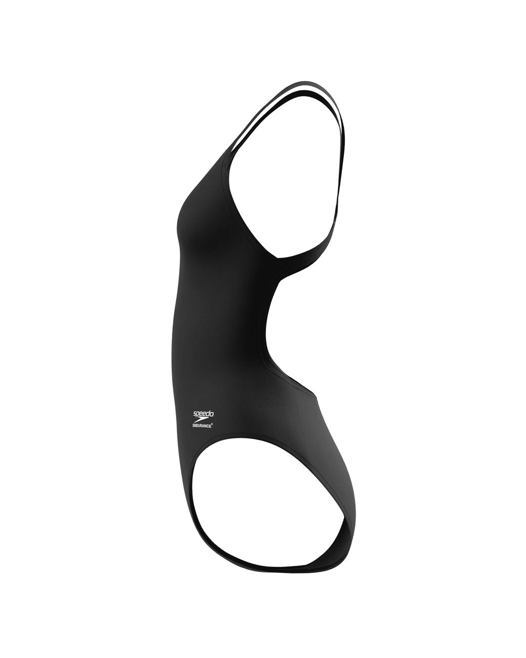 Speedo Black Solid Endurasoft Leaderback High-Leg One-Piece Swimsuit