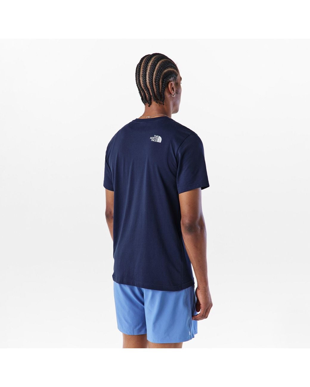 The North Face Blue Regular Fit Simple Dome T-Shirt for men