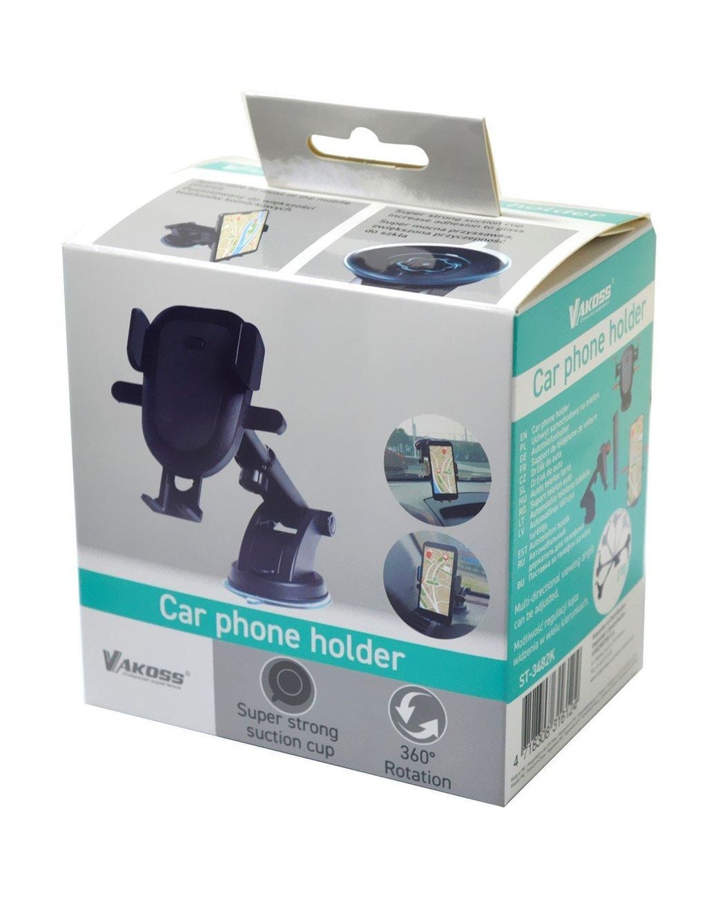Gembird Blue Phone Car Holder Suction Mount