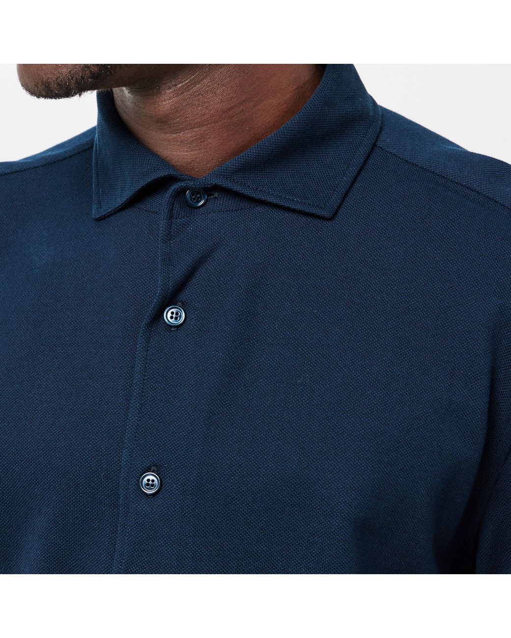 Brioni Blue Capri Tailored Fit Short Sleeve Polo Shirt for men