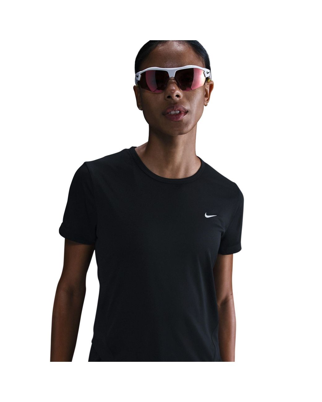 Nike Black Tempo Dri-Fit Short-Sleeve Running Top