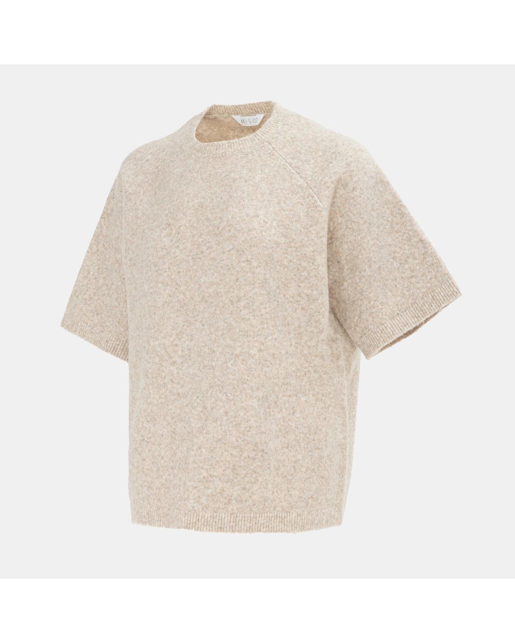 Miso Natural Short Sleeve Knit Tee