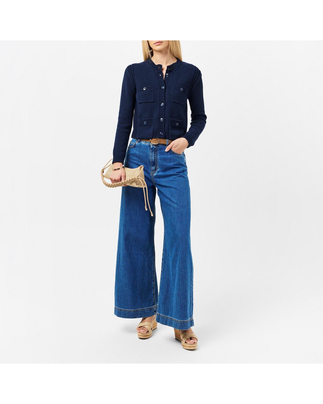 Weekend by Maxmara Blue Cardigan