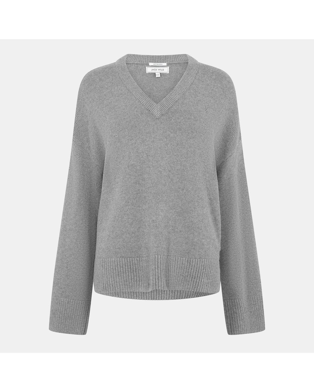 Jack Wills Gray Vintv Crew Neck Jumper