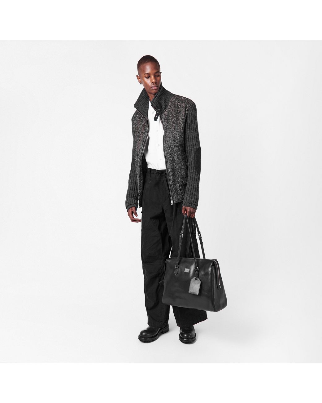 Dolce & Gabbana Black Tone Hardware Structured Quilted Jacket for men