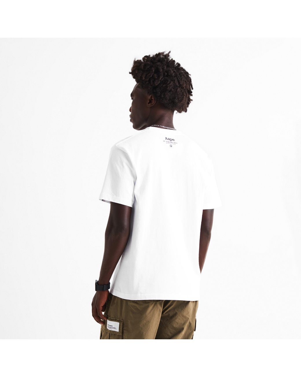 Aape White Now Union Tee Sn63 for men