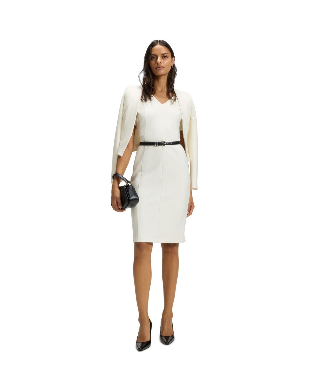 Boss White Damaisa Wrap Dress