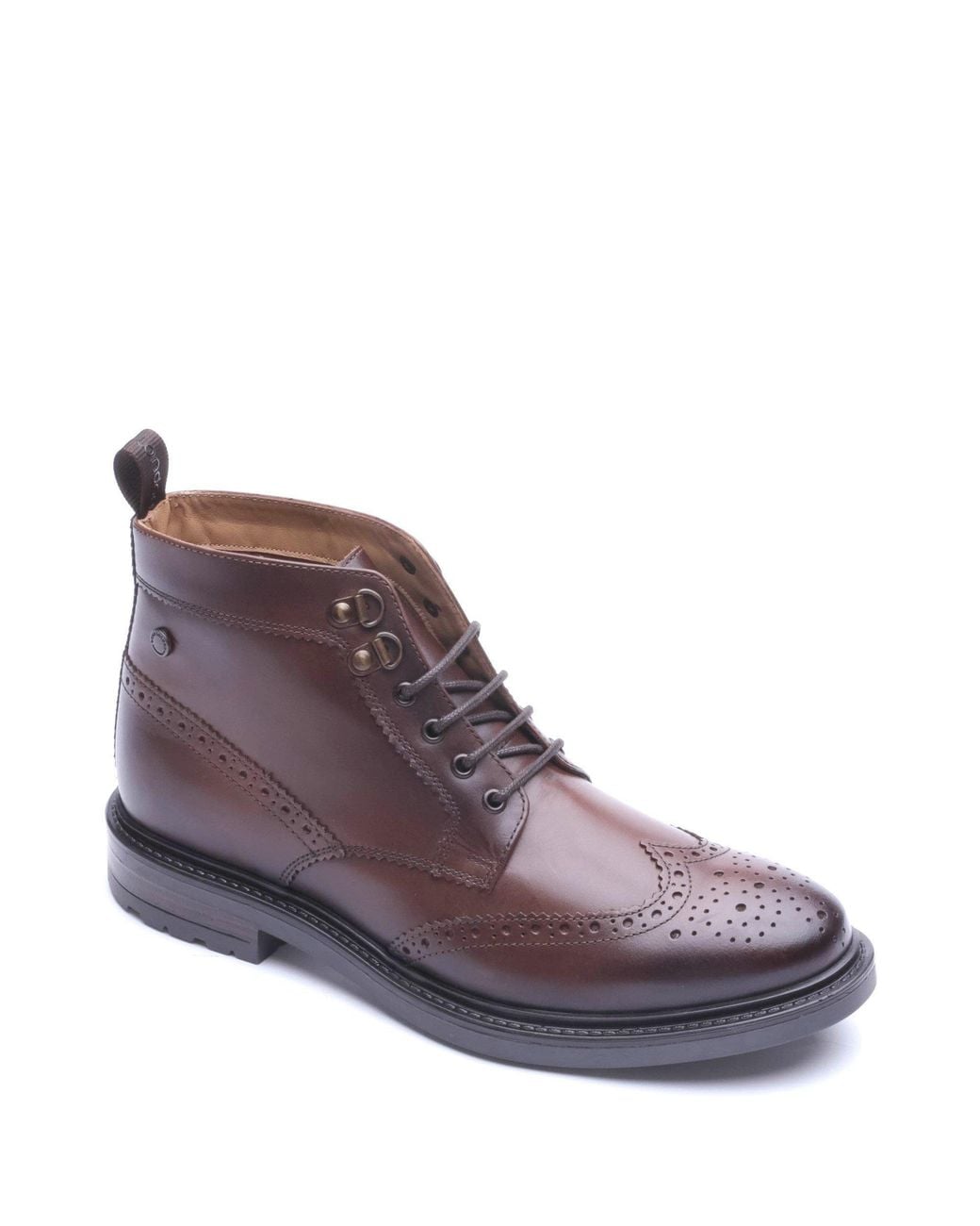 Base London Purple Foster Brogue Boot for men