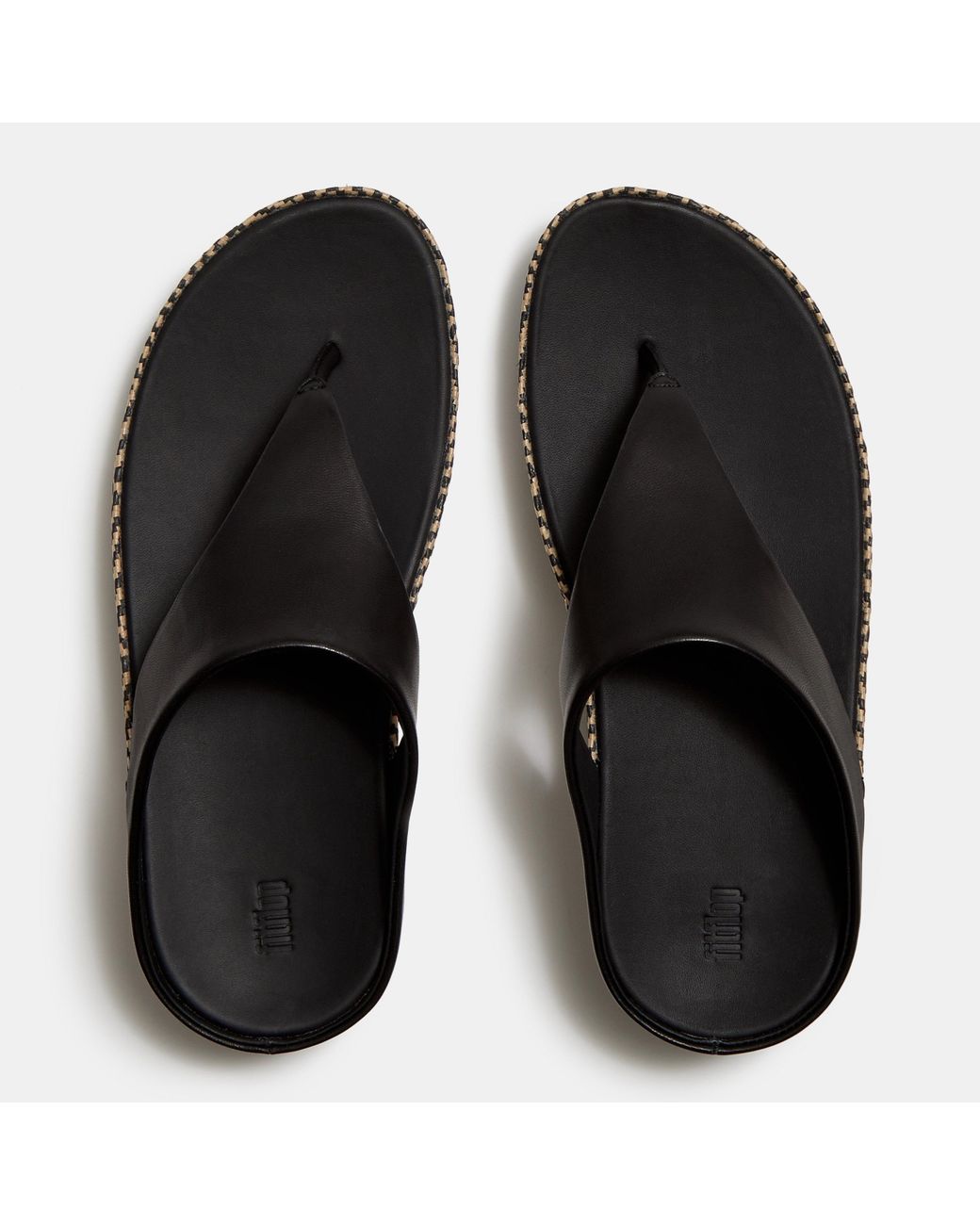 Fitflop Black Lulu Lux Graphic-Weave Sandals