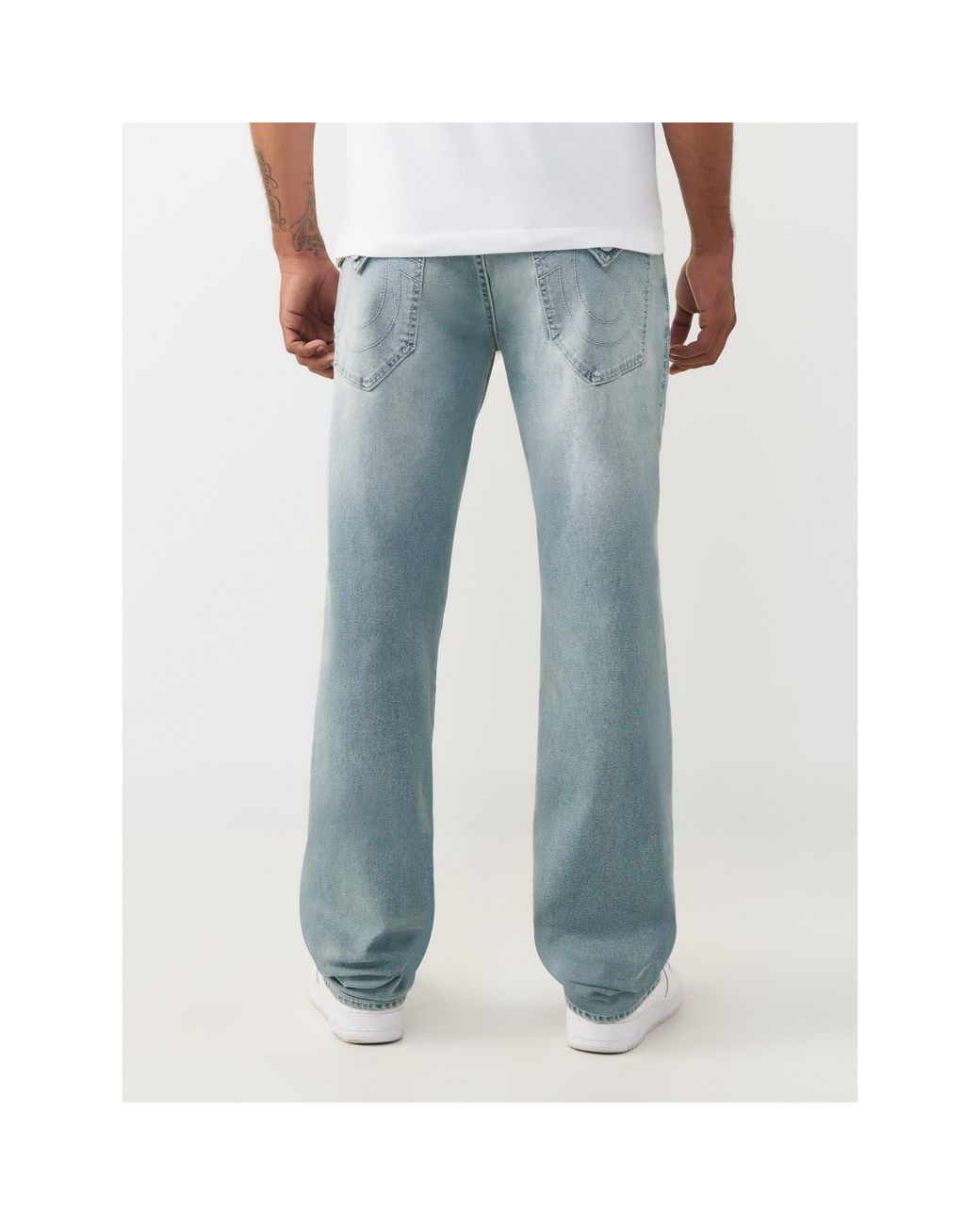 True Religion Blue Straight Leg Jeans for men