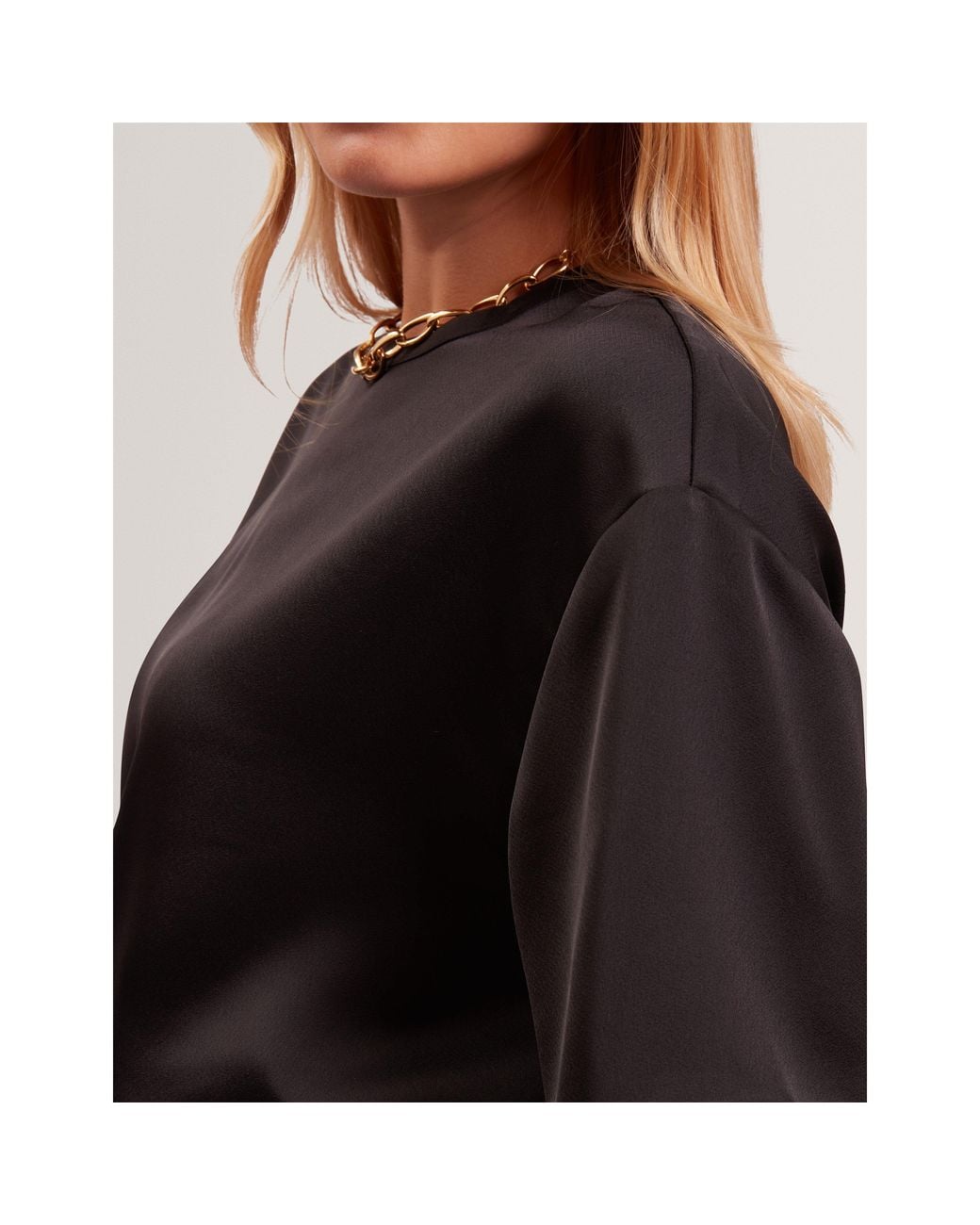 Ted Baker Black Ted Satin Ss Tee Ld71