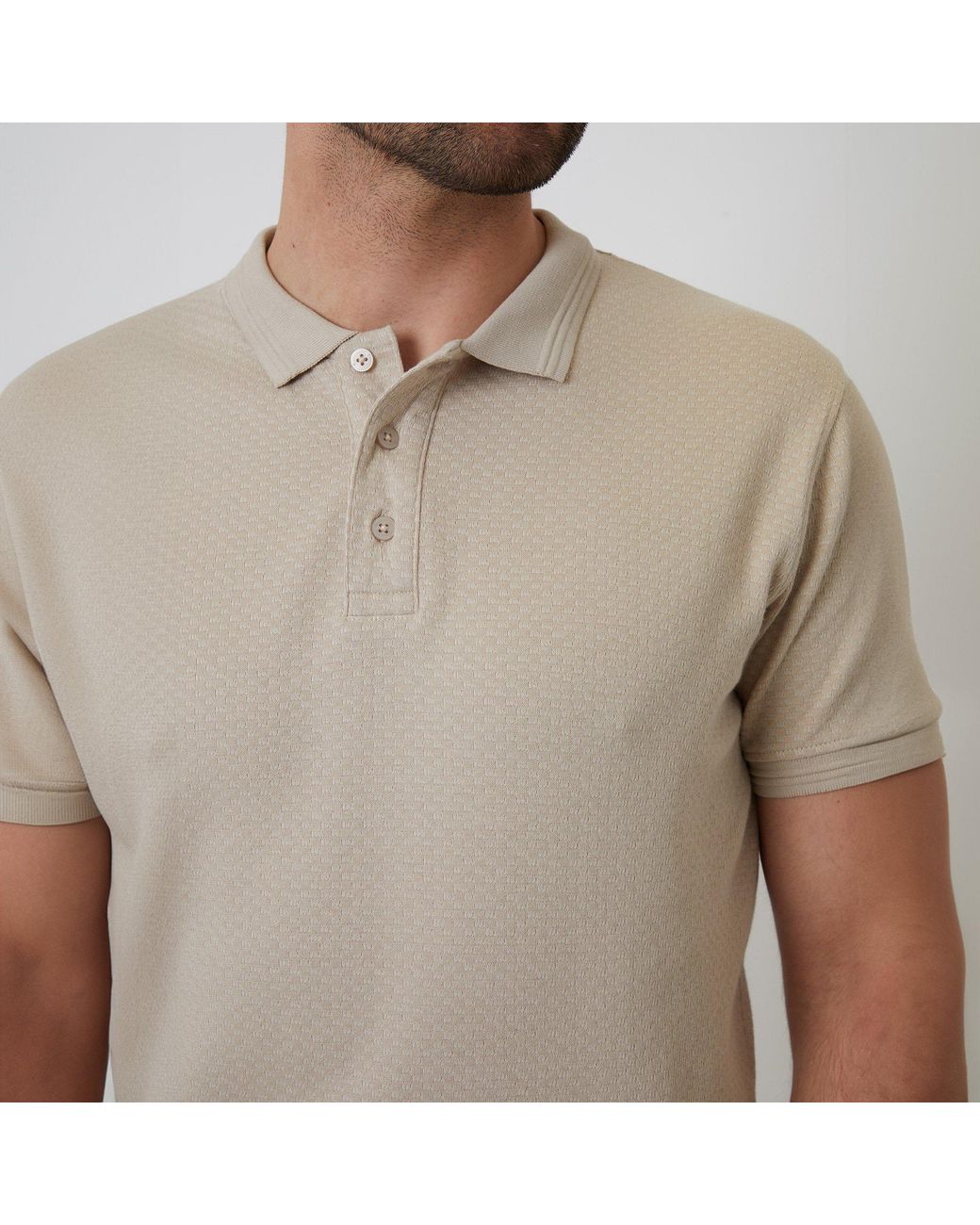Threadbare Multicolor Textured Cotton Short Sleeve Polo Shirt for men
