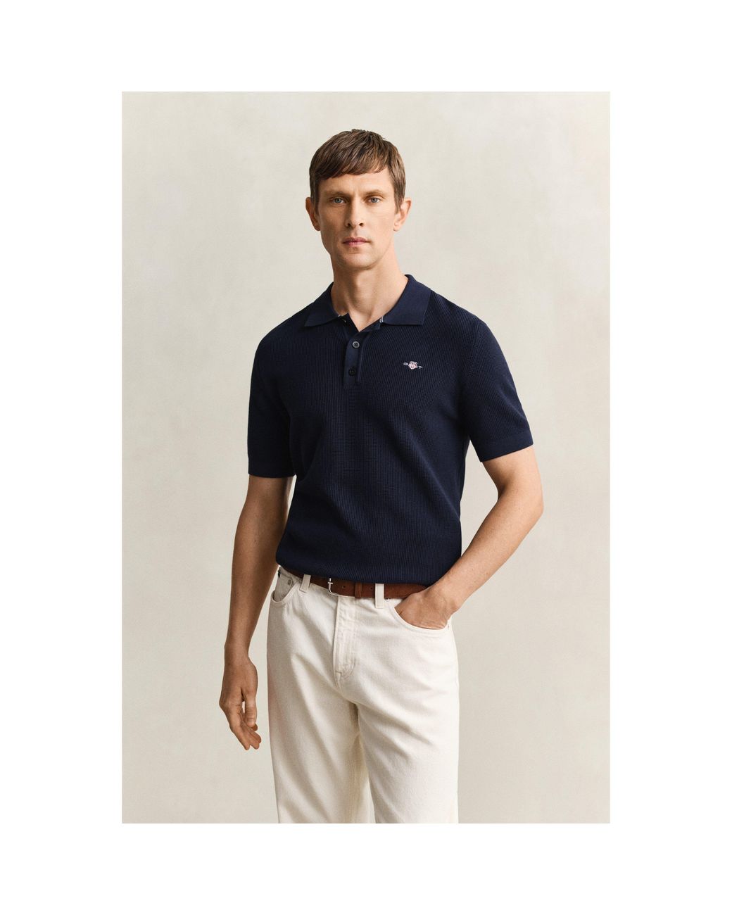 Gant Blue Short Sleeve Polo Shirt for men