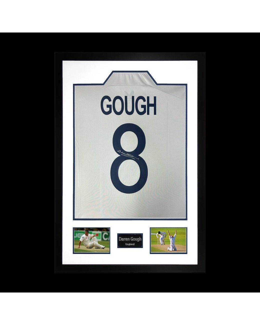 The Fan Cave Gray Darren Gough Signed England Cricket Shirt Premium