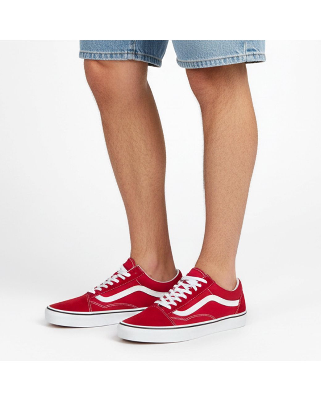 Vans Red Old Skool Canvas Low Top for men