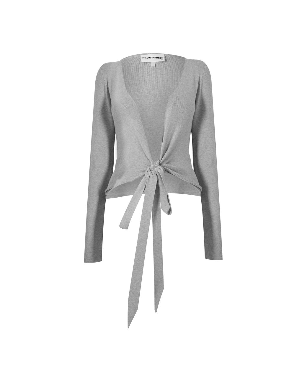 The Couture Club Gray Wrap Top