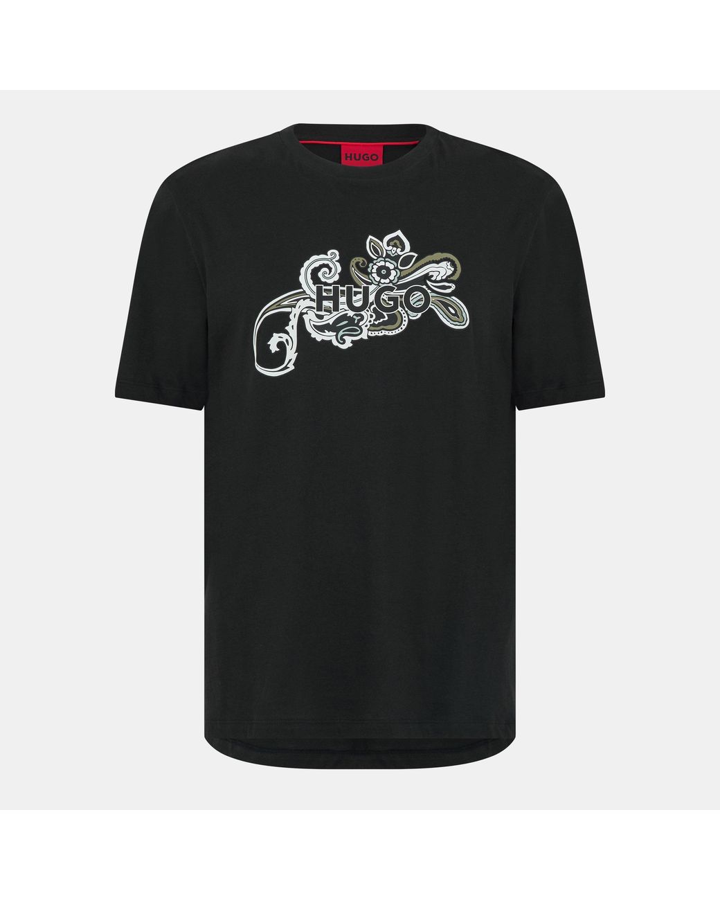 HUGO Black Durable T-Shirt for men